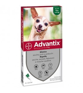 Advantix 1 Spot-On per Cani fino a 4 kg 4 Pipette SEC00078
