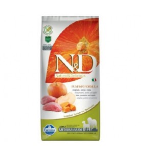 N&D Grain Free Pumpkin Cane Boar & Apple Adult Medium & Maxi 12 kg SEC00098