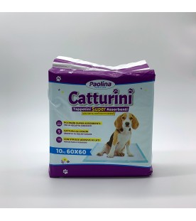 Catturini 60 x 60 Tappetini Super Assorbenti 10 pz. SEC01119