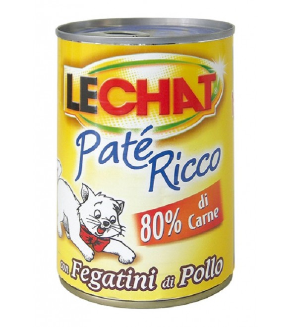 LeChat Cat Patè Ricco con Fegatini di Pollo 400 g. SEC01126 LeChat Cat Patè Ricco con Fegatini di Pollo 400 g. SEC01126