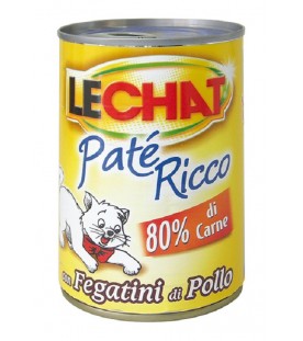 LeChat Cat Patè Ricco con Fegatini di Pollo 400 g. SEC01126