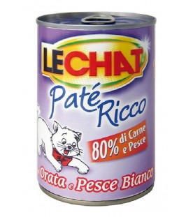 LeChat Cat Patè Ricco con Orata e Pesce Bianco 400 g. SEC01127
