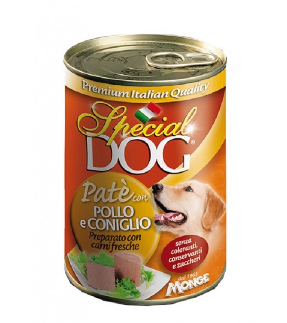 Special Dog Patè con Pollo e Coniglio 400 g. SEC01133 Special Dog Patè con Pollo e Coniglio 400 g. SEC01133