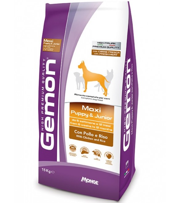 Gemon Cane Maxi Puppy & Junior Pollo & Riso 3 kg SEC01260 Gemon Cane Maxi Puppy & Junior Pollo & Riso 3 kg SEC01260