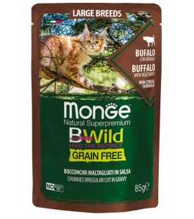 Monge BWild Cat Large Breeds Bocconcini con Bufalo e Ortaggi 85 g. SEC01283