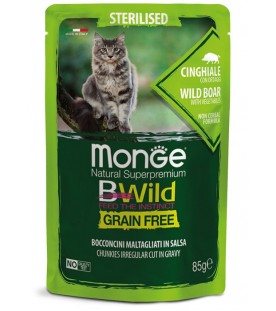 Monge BWild Cat Sterilized Bocconcini con Cinghiale e Ortaggi 85 g. SEC01286