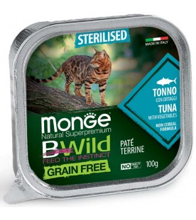 Monge BWild Cat Sterilized Patè con Tonno e Ortaggi 100 g. SEC01291