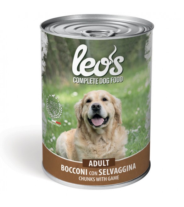 Leo's Cane Bocconi con Selvaggina 415 g. SEC01308 Leo's Cane Bocconi con Selvaggina 415 g. SEC01308