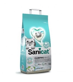 Sanicat Clumping White Cotton 10 lt SEC01392