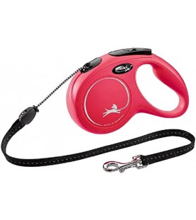 Guinzaglio Flexi New Classic Cord Extra Small Rosso 3 Metri max. 8 kg SEC01507