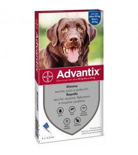 Advantix 4 Spot-On per Cani Oltre 25 kg fino a 40 kg 6 Pipette SEC01785