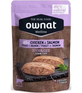 Ownat Wet Line Cat Sterilized Chicken & Salmon 85 g. SEC00577