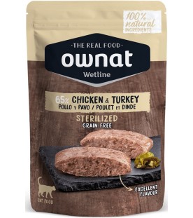 Ownat Wet Line Cat Sterilized Chicken & Turkey 85 g. SEC00578