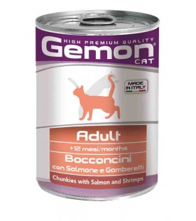 Gemon Cat Bocconcini Adult Salmone e Gamberetti 415 g. SEC00561