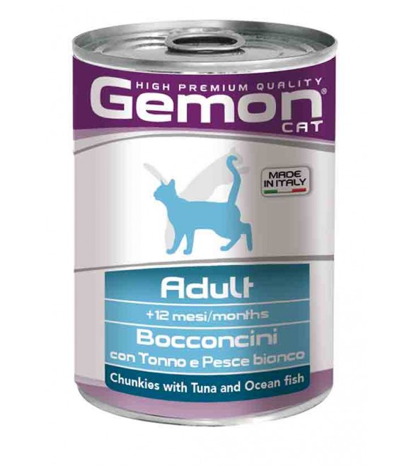 Gemon Cat Bocconcini Adult Tonno e Pesce Bianco 415 g. SEC00562