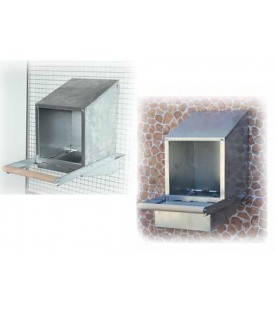 Nido per Galline Ovaiole 1 Foro in Lamiera Zincata cm. 30x30x30 - Art. 100123 SEC00178