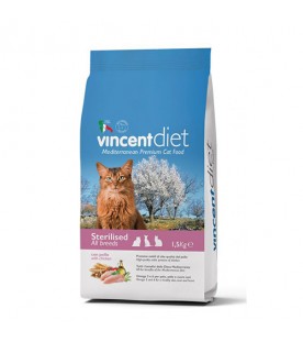 Vincent Diet Cat Sterilizzato al Pollo 1,5 kg SEC00444