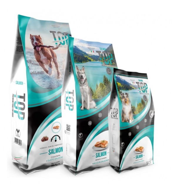 Crocchette Top Premium Food Dogs Salmon 20 kg SEC00450 Crocchette Top Premium Food Dogs Salmon 20 kg SEC00450