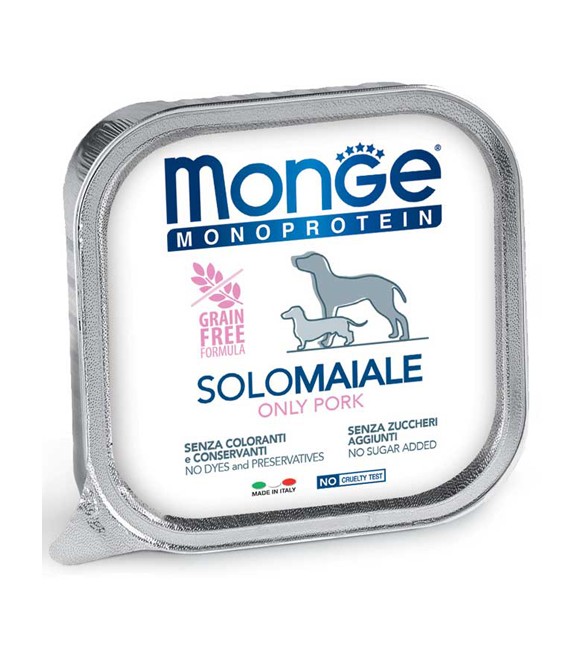 Monge Monoprotein Dog Patè Solo Maiale 150 g. SEC00923 Monge Monoprotein Dog Patè Solo Maiale 150 g. SEC00923